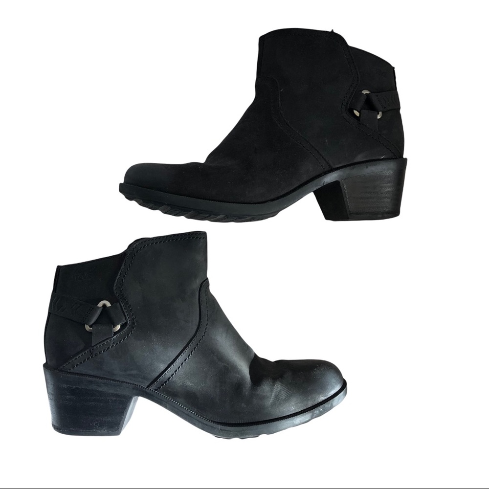 Teva Black Suede Ankle Booties